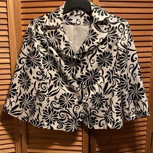 Dress Barn Black & Cream Jacket